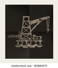 Oil,industry design on black background,vector