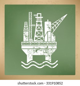 
Oil,Industry design on old paper background,vector