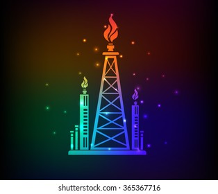 Oil,Industry design,rainbow concept,clean vector