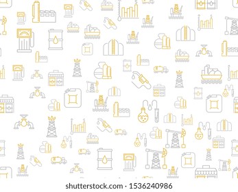 Oil-industry seamless pattern design, Repeat textile design. Fabric print.