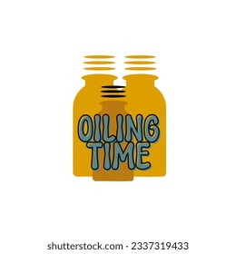 Oiling time text calligraphy on yellow essential oil bottles illustration, yellow Essential oil bottle clipart, Oiling time Typography, todo list words, daily digital planner sticker clipart

