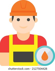 oilman Avatar Concept, Industrial Plant Manager Vector Icon Design, Oil and Gas industry Symbol, Petroleum  and gasoline Sign, Service and supply stock illustration