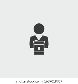 oilman icon. oilman vector on gray background