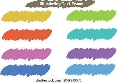 Oil-painting style texture, 8 colorful sets of text frames