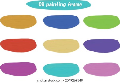 Oil-painting style texture, 9 colorful sets of text frames