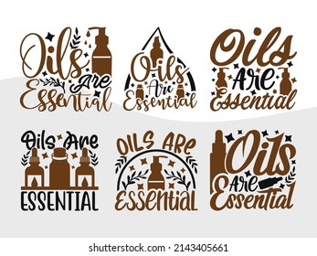 Oils Are Essential Printable Vector Illustration