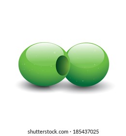 oilve on white background