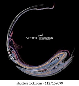 Oily abstract graphic, vector background.