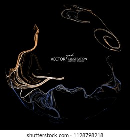 Oily abstract graphic, vector background.
