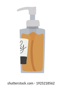 oily cleanser balm for skin care in a bottle vector illustration design