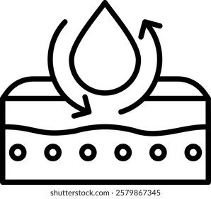 Oily Control icon line vector illustration