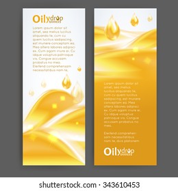 Oily drop vertical banners