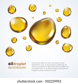 Oily droplet vector background