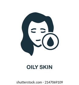 Oily Skin icon. Simple element from skin care collection. Creative Oily Skin icon for web design, templates, infographics and more