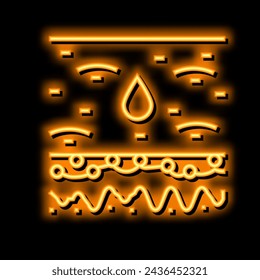 oily skin neon light sign vector. oily skin illustration