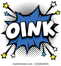 oink Pop art historieta del habla burbujas libros efectos sonoros