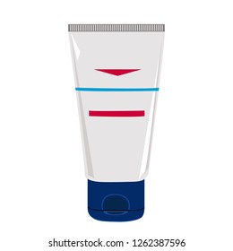 Ointment Cosmetic, beauty cream, face, hair, hand care, flat design white background, vector illustration