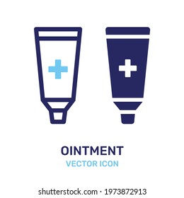 Ointment cream icon. Vector illustration