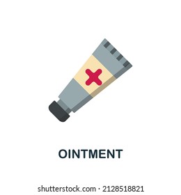 Ointment flat icon. Colored element sign from cosmetics collection. Flat Ointment icon sign for web design, infographics and more.