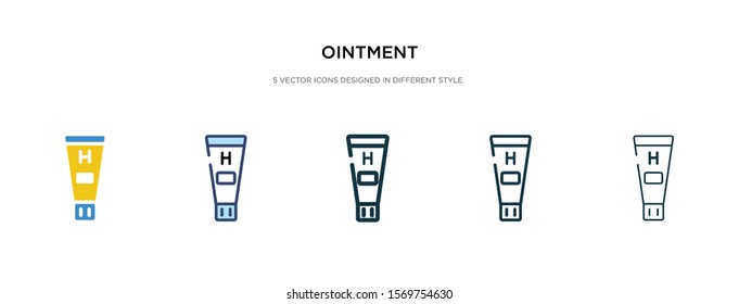 ointment icon in different style vector illustration. two colored and black ointment vector icons designed in filled, outline, line and stroke style can be used for web, mobile, ui