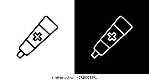 Salbensymbol. Isoliertes Objekt auf schwarz-weißem Hintergrund.