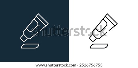 ointment icon isolated on white and black colors. ointment outline linear vector icon from phary collection for mobile apps, web and ui.