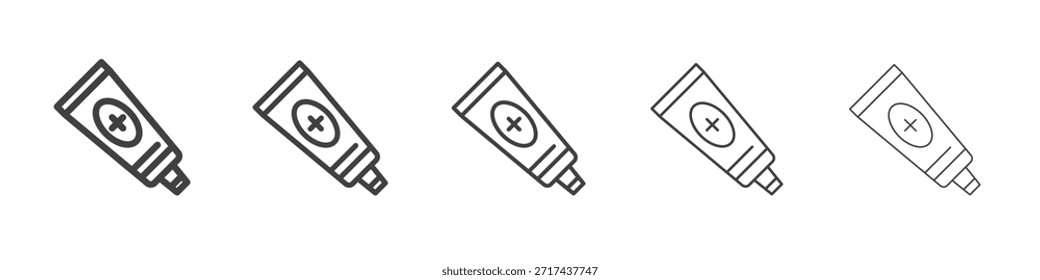 Salbensymbol in linearen Strichen Konzept