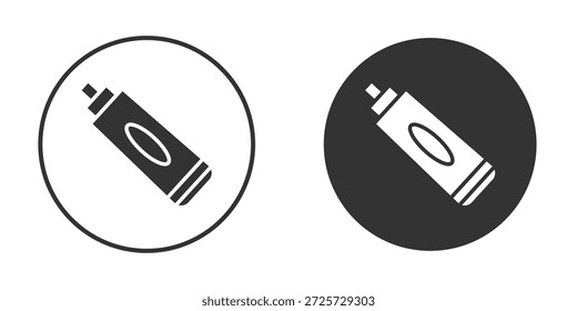 Icono del ungüento en blanco y negro plano de moda. conveniente para el Diseño gráfico