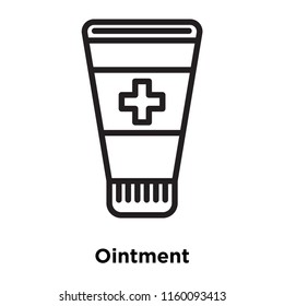 Ointment icon vector isolated on white background, Ointment transparent sign , line and outline elements in linear style