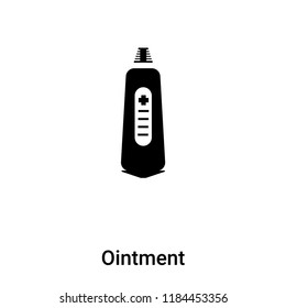 Ointment icon vector isolated on white background, logo concept of Ointment sign on transparent background, filled black symbol