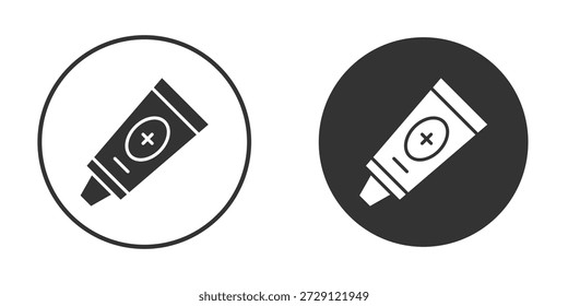 Ointment icon vector silhouette in black. simple flat icon vector.