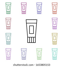 Ointment multi color style icon. Simple thin line, outline vector of medical icons for ui and ux, website or mobile application