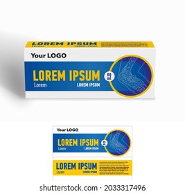 
Ointment packaging layout, backbone disease remedy in 3D isolated on a white background. Pain in bones and joints.
