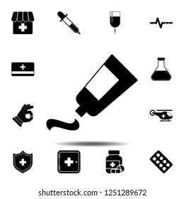 The ointment, salve icon. Simple glyph vector element of Medicine set icons for UI and UX, website or mobile application