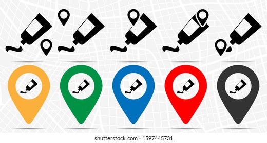 The ointment, salve, unguent, fat, unction, icon in location set. Simple glyph, flat illustration element of medicine theme icons