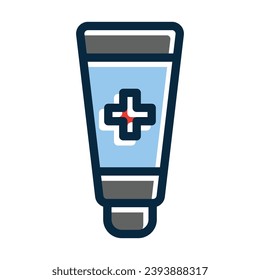 Die Ointment-Vektordicklinie hat dunkle Farbsymbole für die persönliche und kommerzielle Nutzung.
