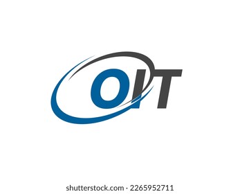 Letra de la OIT creativo diseño elegante del logo de swoosh