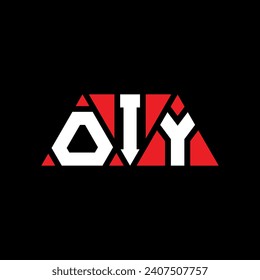 OIY triangle letter logo design with triangle shape. OIY triangle logo design monogram. OIY triangle vector logo template with red color. OIY triangular logo Simple, Elegant, and Luxurious design.