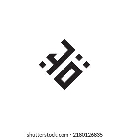 OJ abstract geometric concept logo in high quality professional design that will be best for street style