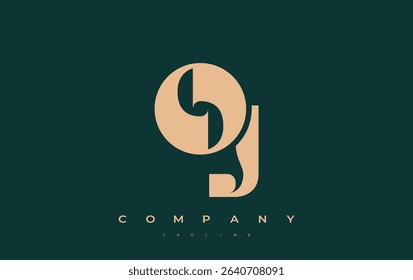 OJ Abstract Geometric Logo Design. Modern and elegant logo design with simplistic typography elements, showcasing branding excellence.