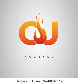 OJ Creative Fire Letter Logo Design