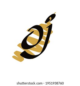 Logo manuscrito inicial de Oj para la identidad