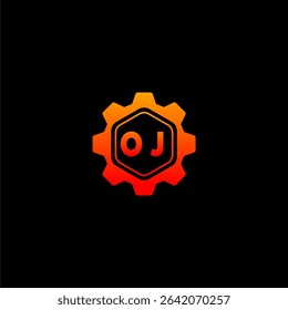 OJ Initials Tech Logo Vector Art Icons and Graphics