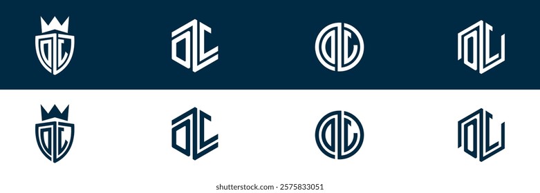 OJ JO letter logo set design