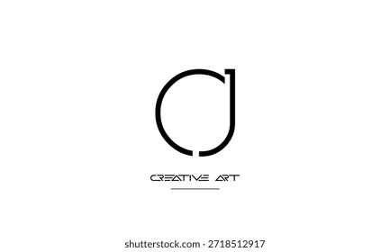 ABl., JO, O, J abstrakte Buchstaben Logo Monogramm