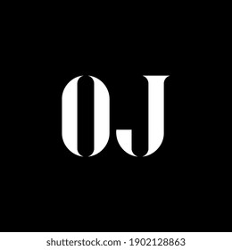 Diseño del logotipo de la letra O J. 