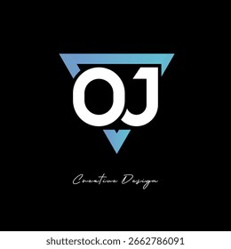 Logotipo de la letra del DO en triángulo - monograma moderno del gradiente para el diseño de la marca y de la identidad
