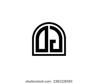 OJ logo design vector template