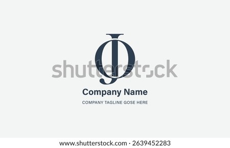 OJ monogram logo design letter text name symbol