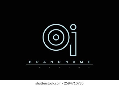 OJ Technology Letter Logo Template. This tech letter logo is a graphic mark that uses letters to represent a technology company.